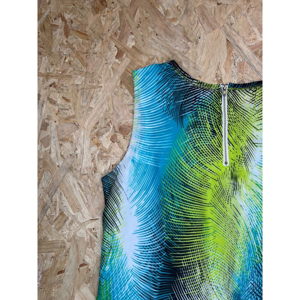 Worthington Women’s Multicolor Sleeveless Zip Blouse Sz XL - Picture 11 of 13